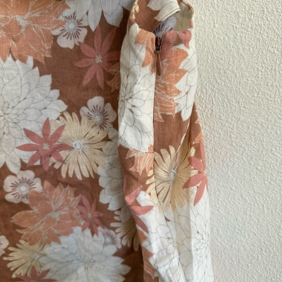 Faherty Summer Sands Linen Tank In Warm Jicaro Island Large - Picture 3 of 6